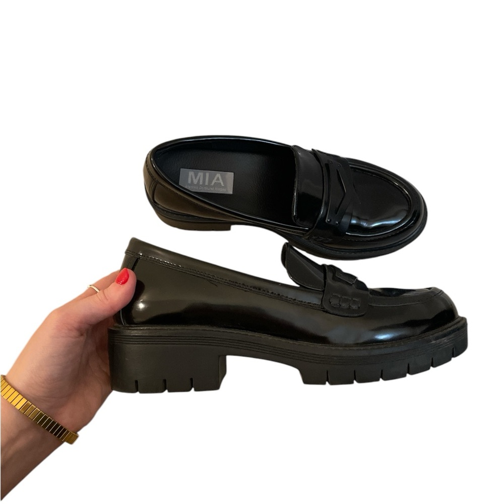 Black loafers